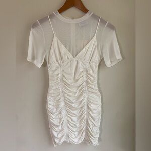 SABO Skirt-NWT Australian designed off white lined rayon/spandex mini Small/4.